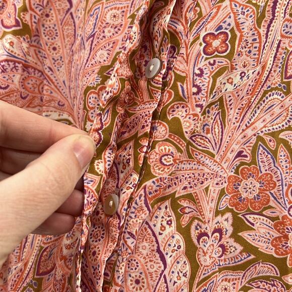 Sundance Poppy Bloom Pullover Shirt - Orange/Purple - Medium - Picture 3 of 7